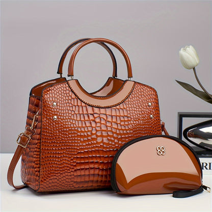 Crossbody Bag for Women – Large Capacity, Crocodile Print Large Capacity Set – detail view 3