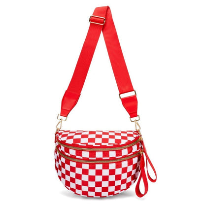 Crossbody Bag for Women – Large Capacity, Plaid Large Capacity Drawstring Closure – detail view 17