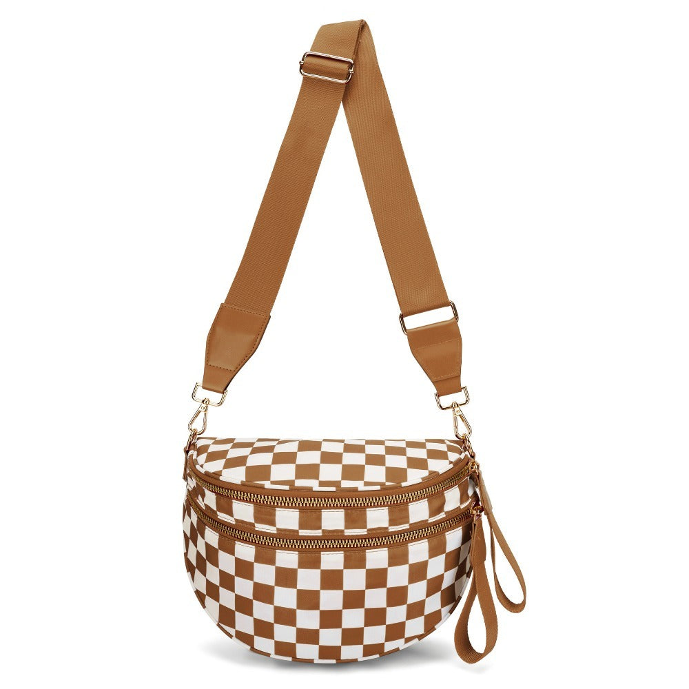 Crossbody Bag for Women – Large Capacity, Plaid Large Capacity Drawstring Closure – detail view 29