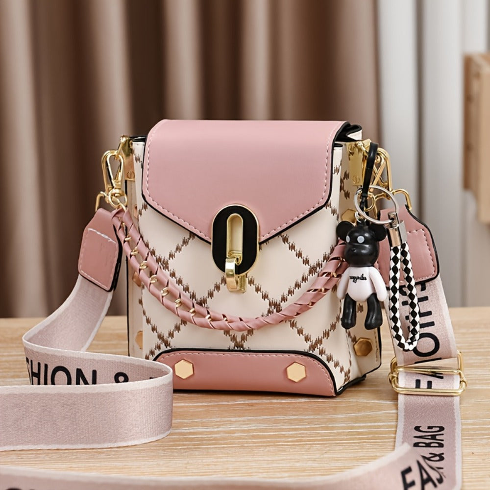 Crossbody Bag for Women – Mini, Mini Plaid Luxury Style Flap – detail view 7