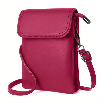 Crossbody Bag for Women – 7 Colors, PU Leather, Adjustable Strap – front view - product view 22