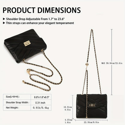 Crossbody Bag for Women – PU Leather, Quilted, for Travel & Everyday Use – detail view 11
