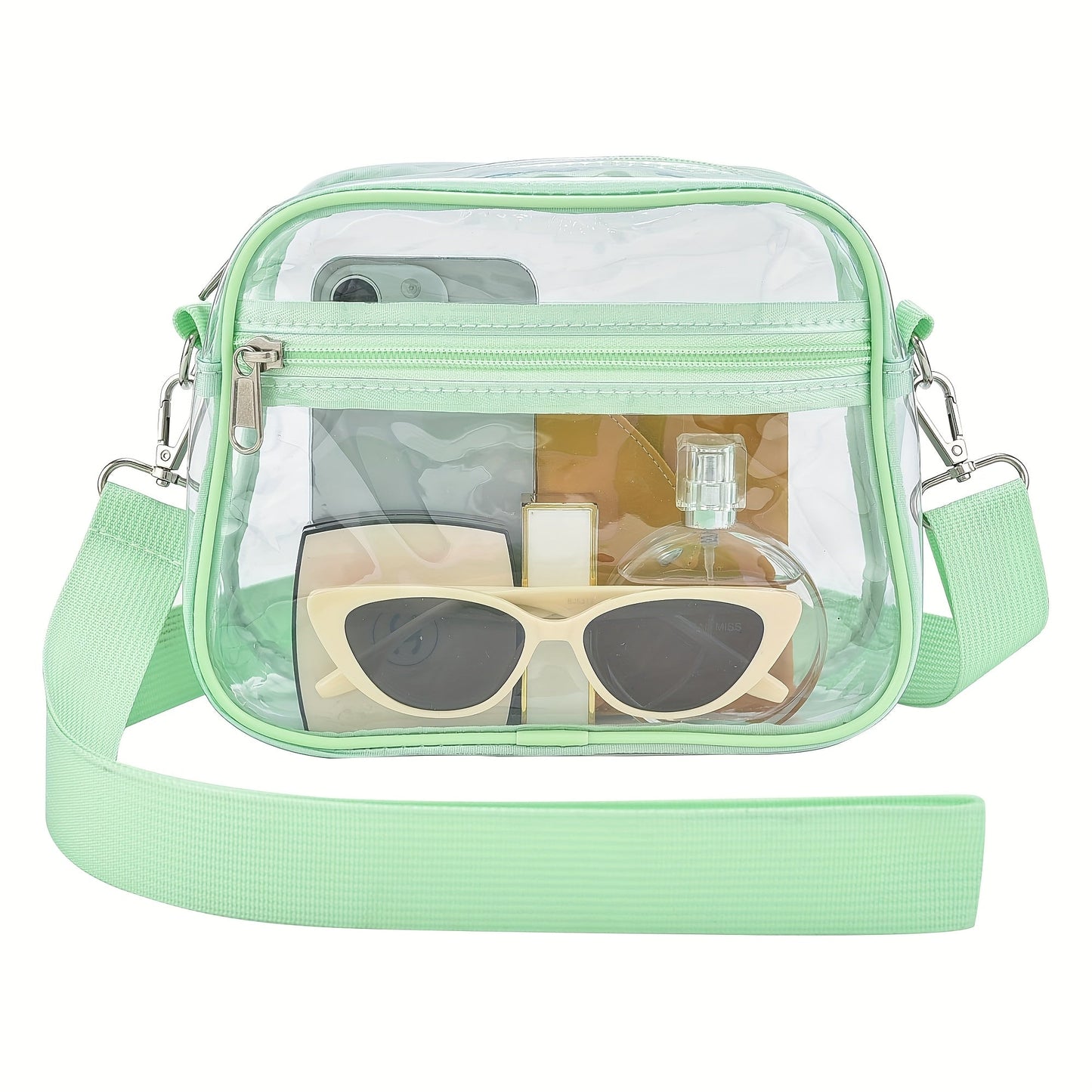 Crossbody Bag for Women – PVC, Clear, Transparent, Adjustable Strap – alternate view