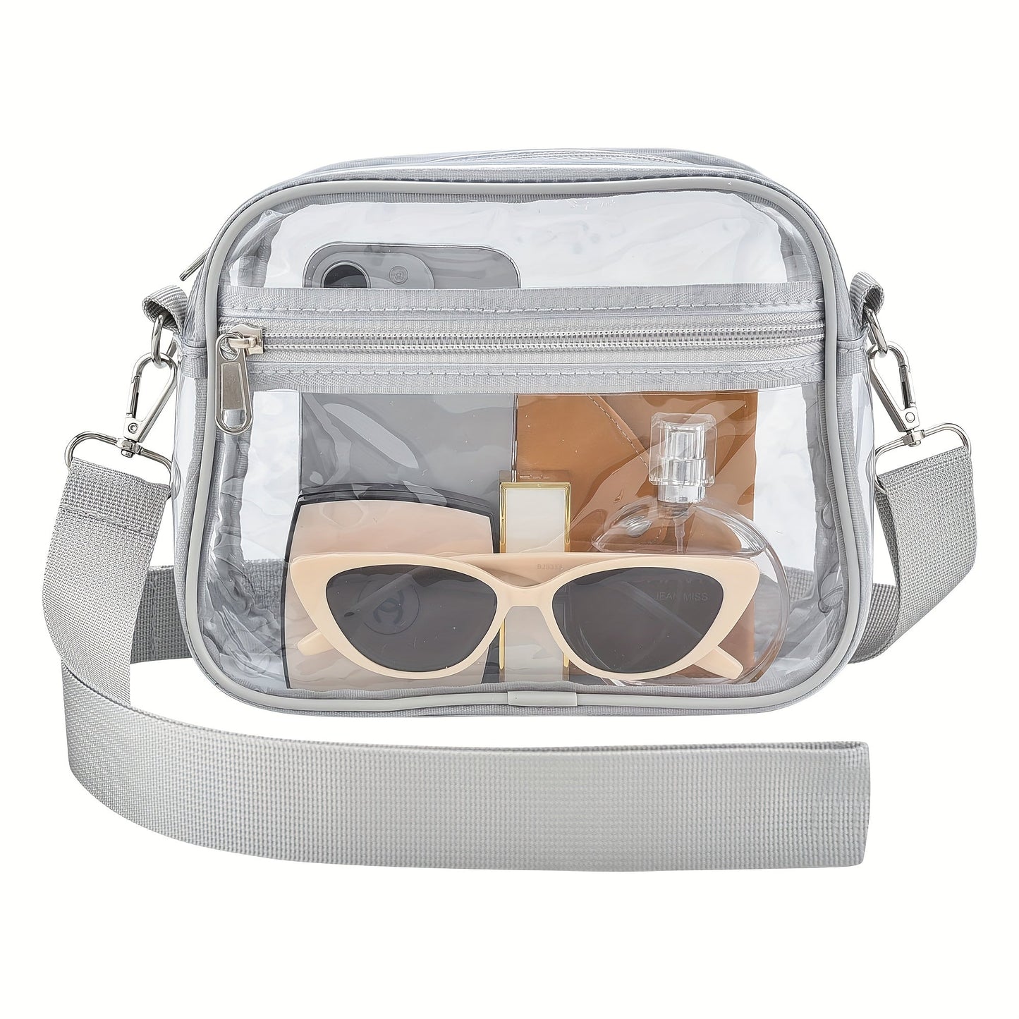 Crossbody Bag for Women – PVC, Clear, Transparent, Adjustable Strap – detail view 22