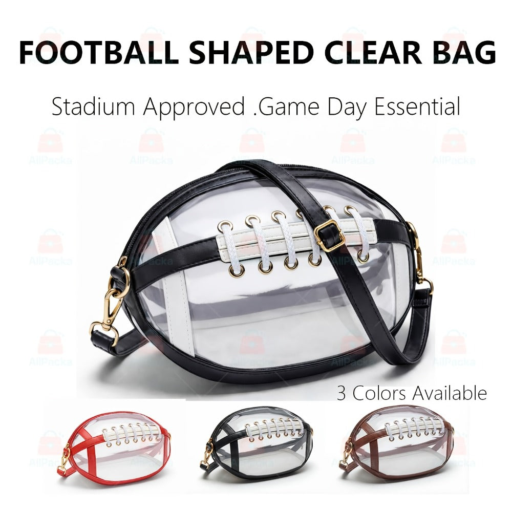 Crossbody Bag for Women – PVC, Clear, Transparent – front view