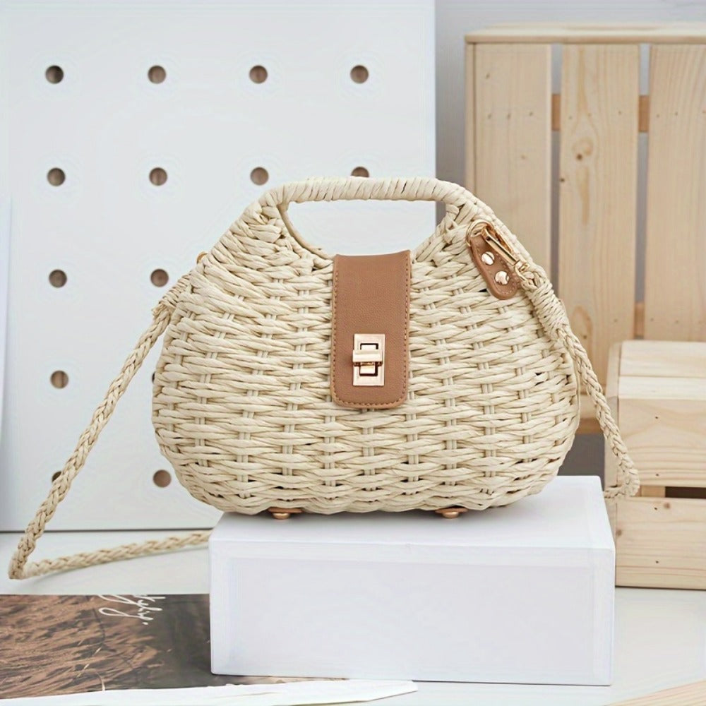 Crossbody Bag for Women – Straw, Polyester, Lightweight, for Travel & Everyday Use – detail view 5