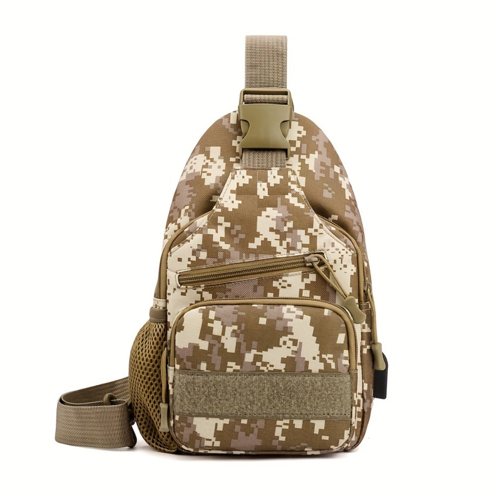 Crossbody Bag for Women – Tactical Camouflage Oxford Cloth Charging – detail view 2