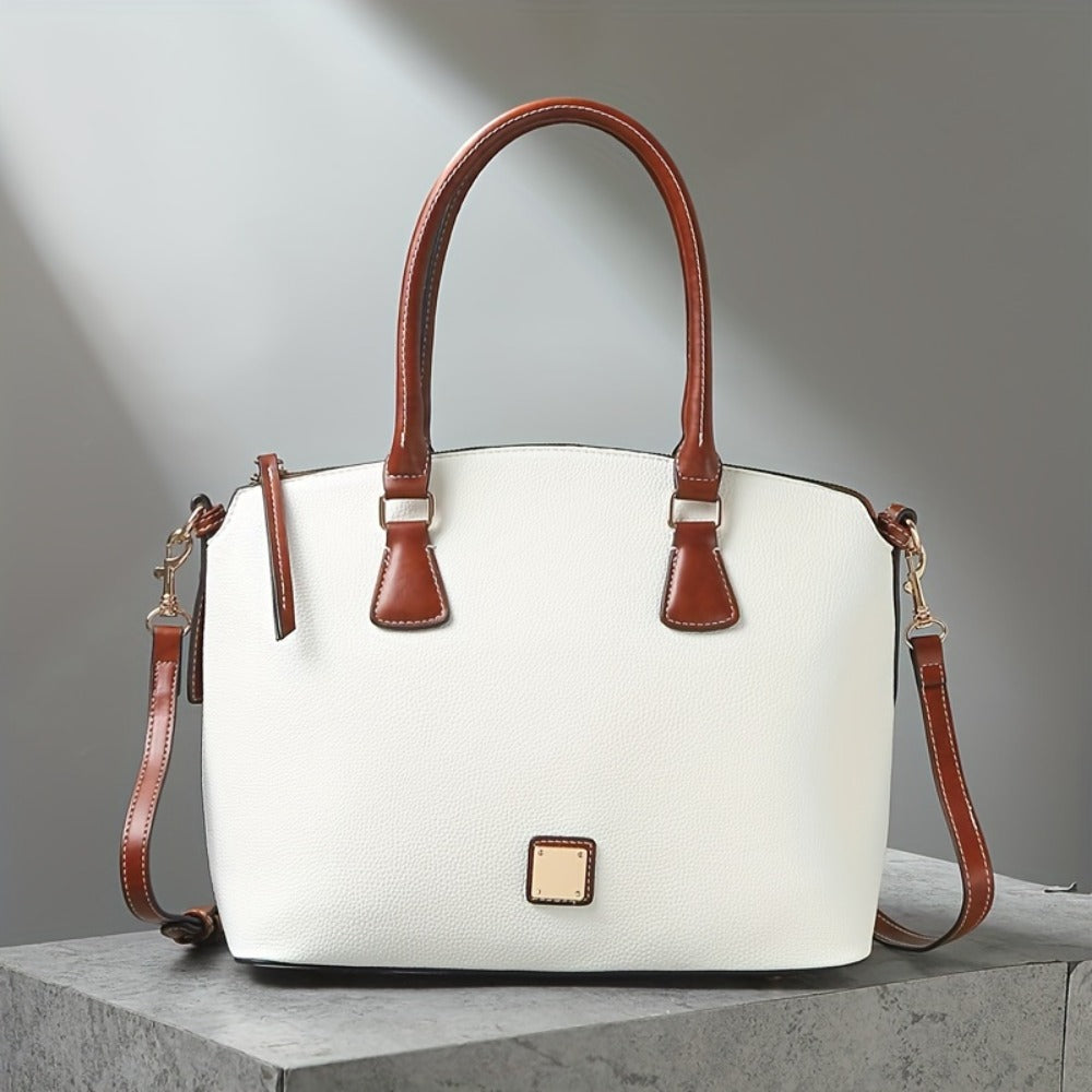 Crossbody Bag for Women – Textured Satchel Vintage Western Colorblock – detail view 2