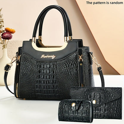 Crossbody Bag for Women – for Travel & Everyday Use, Crocodile Pattern Set Detachable – detail view 10