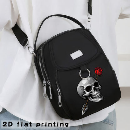 Crossbody Bag for Women – for Travel & Everyday Use, Rose Arrow Print Zipper Closure – detail view 9