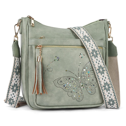 Crossbody Bag for Women – for Travel & Everyday Use, Vintage Pattern Adjustable Strap – detail view 10