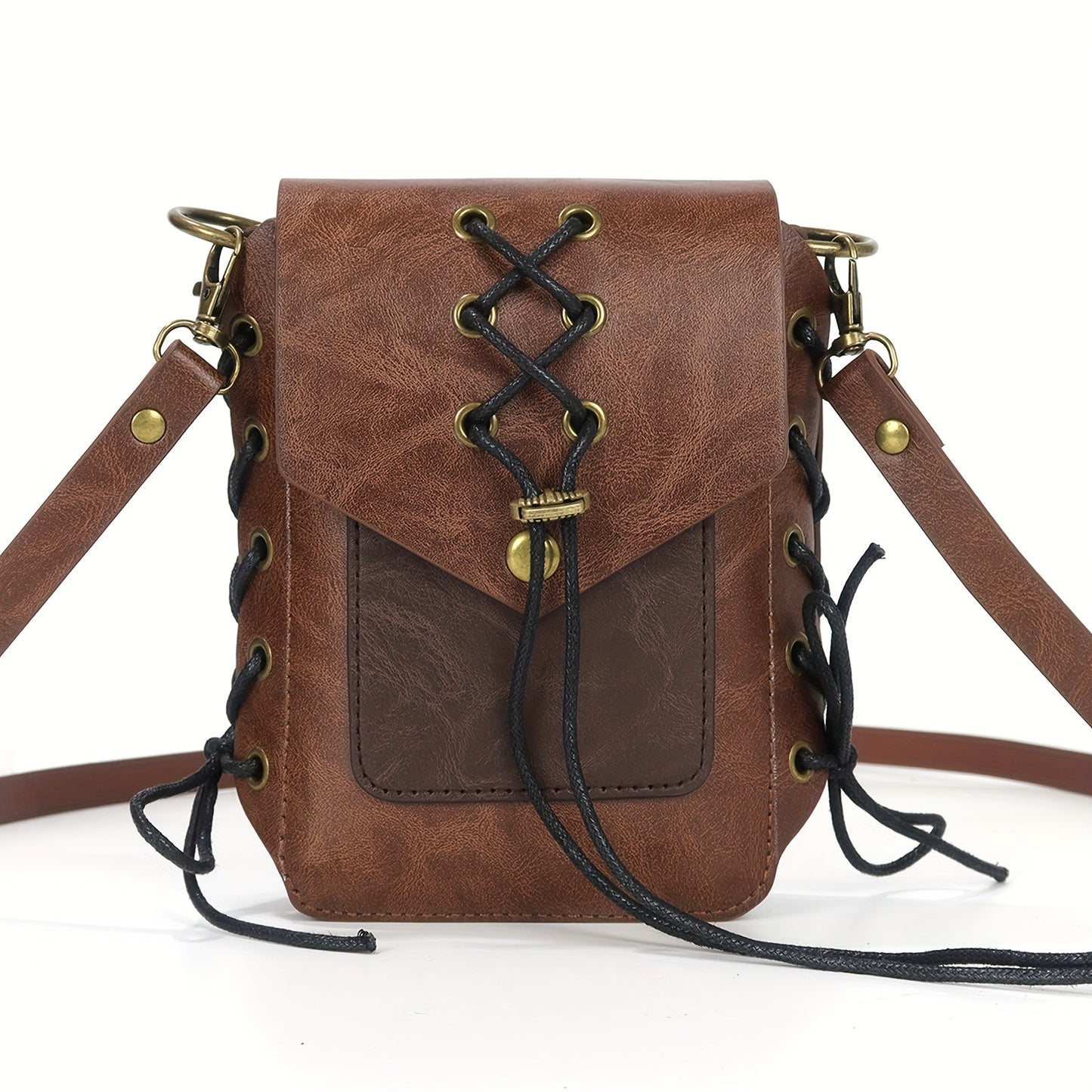 Crossbody Bag for Women – for Travel & Everyday Use, Handmade Woven Hemp Rope Vintage – front view - product view 12
