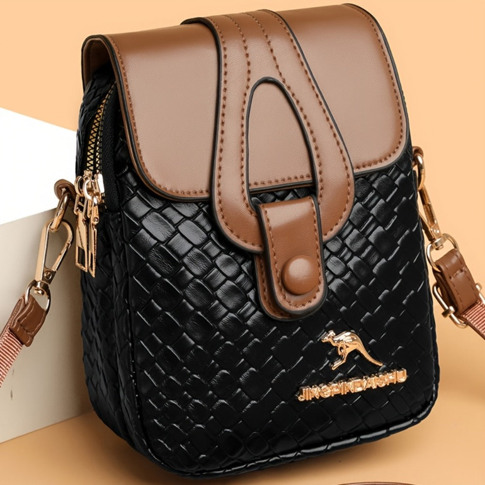 Crossbody Bag for Women – for Travel & Work, Woven Small Square Detachable Strap – detail view 3
