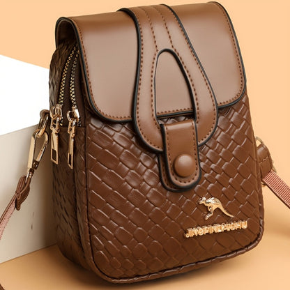 Crossbody Bag for Women – for Travel & Work, Woven Small Square Detachable Strap – detail view 5
