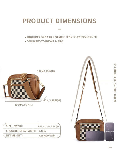 Crossbody Bag for Women – Vegan Leather, Adjustable Strap, Lightweight, for Travel & – detail view 27
