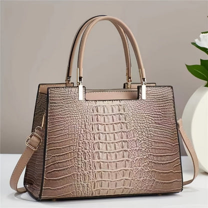 Crossbody Bag for Women – for Work, Crocodile Pattern Gradient Color Multifunctional – detail view 9