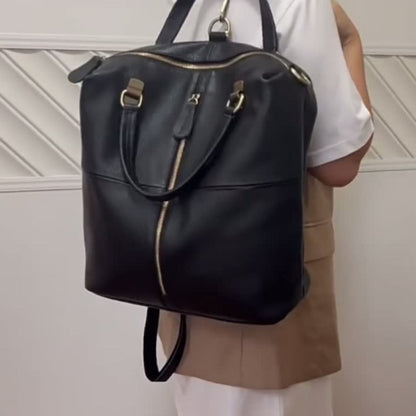 Laptop Backpack – Genuine Leather, for Travel & Work – detail view 16