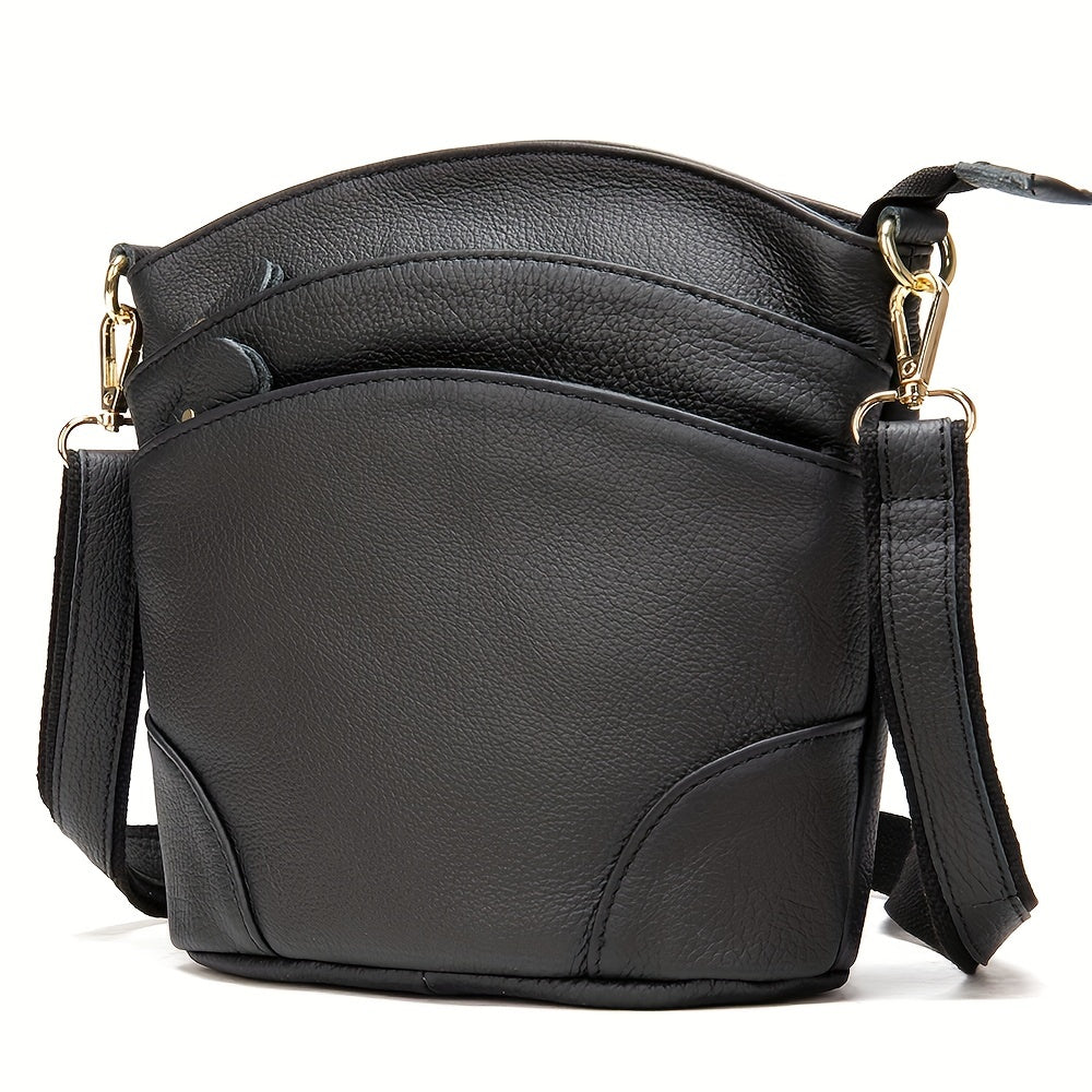 Shoulder Bag for Women – Polyester, Houndstooth Gold Chain M Emblem – detail view 4