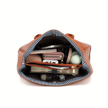 Shoulder Bag for Women – PU Leather, Large Capacity, Adjustable Strap, for Travel & – detail view 14