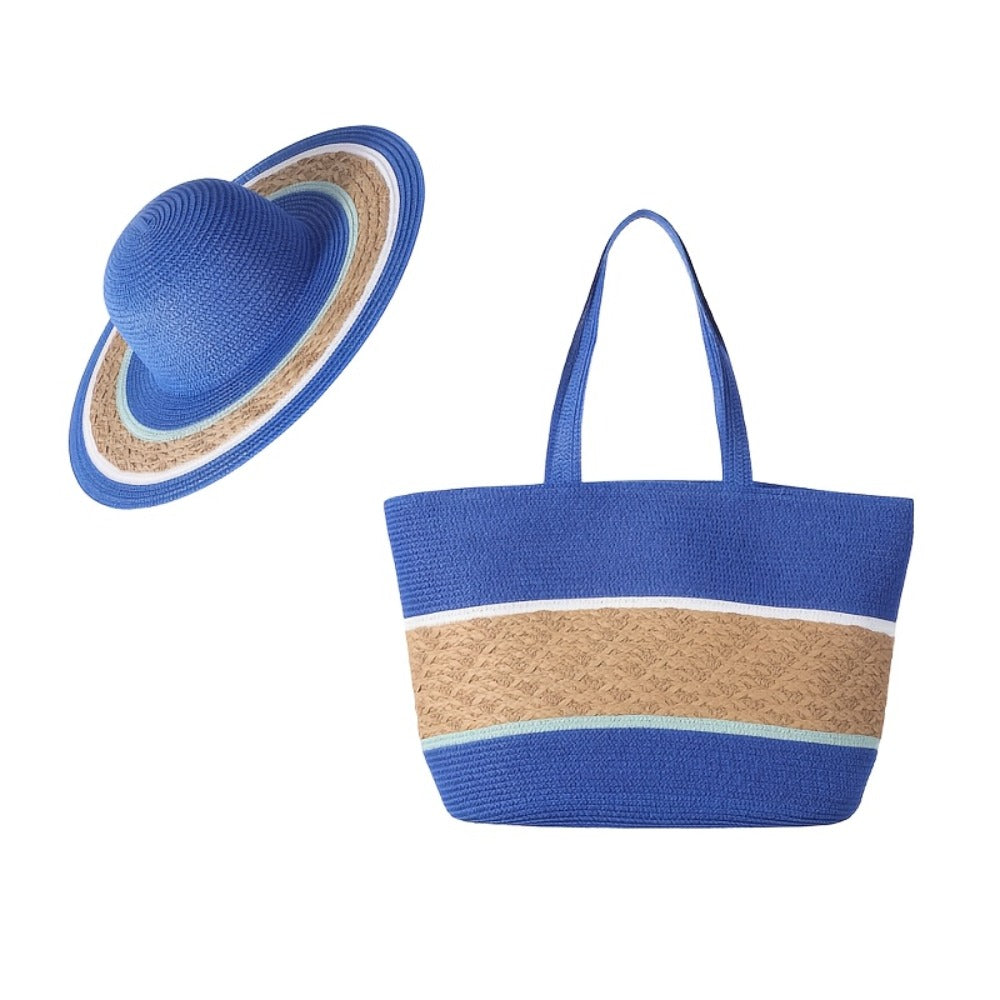 Tote Bag for Women – 2-Piece, Straw, Large Capacity, for Travel – detail view 6