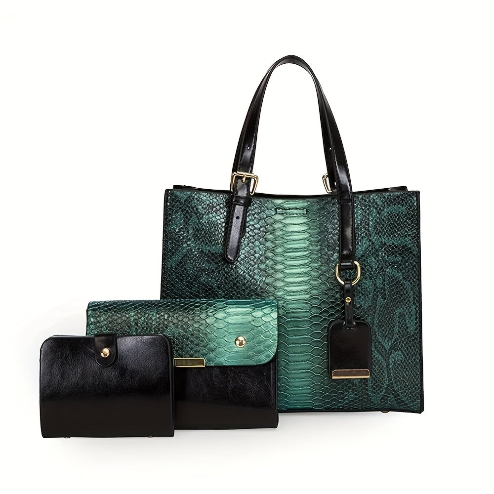 Tote Bag for Women – 3 Piece, 6 Colors – front view - product view 24