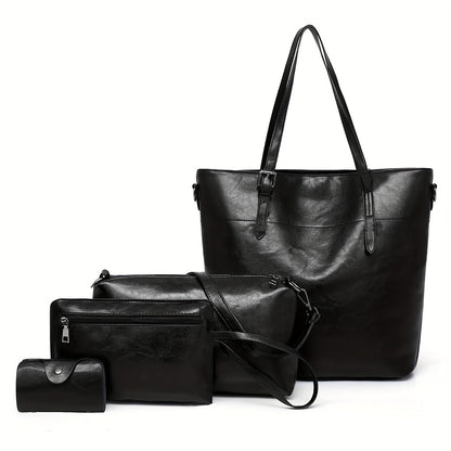 Tote Bag for Women – 4-Piece, Piece Set Satchel Bucket Messenger – detail view 17