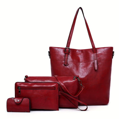 Tote Bag for Women – 4-Piece, Piece Set Satchel Bucket Messenger – detail view 18