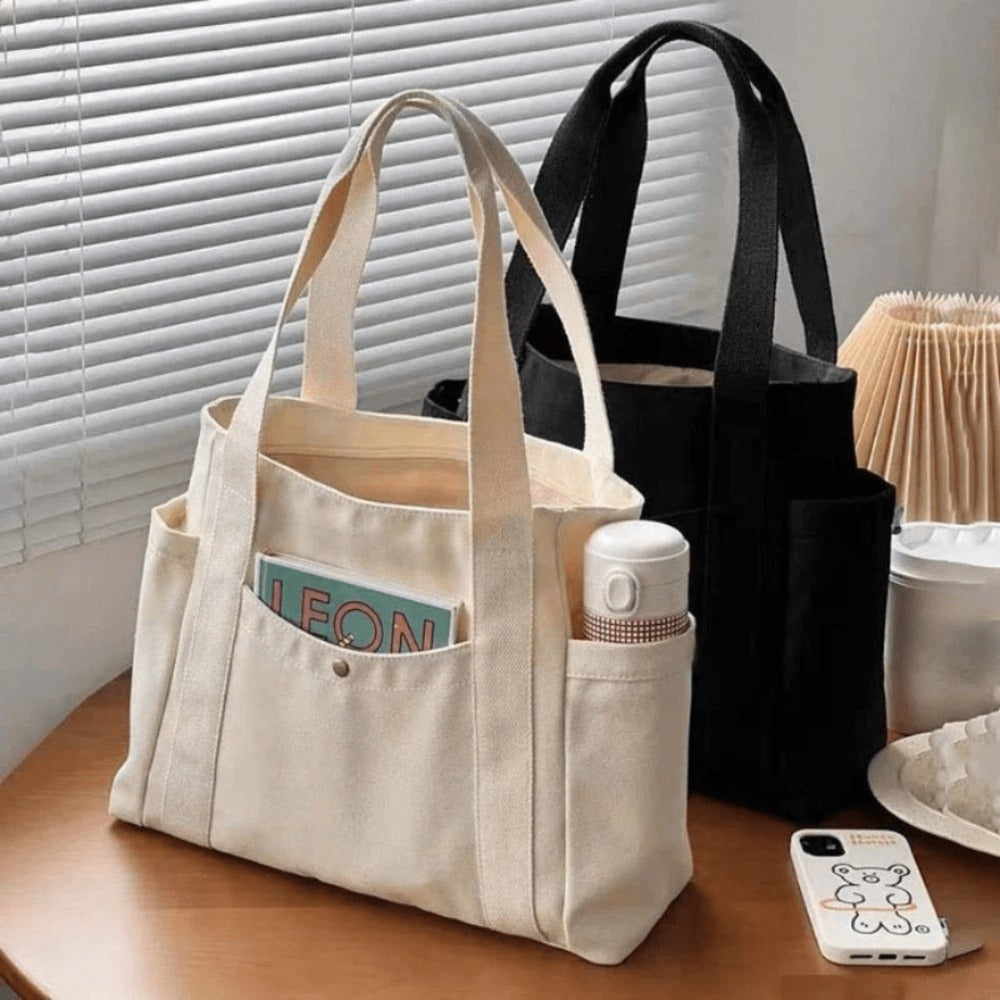 Tote Bag for Women – Canvas, Large Capacity, Lightweight, for Work & School – detail view 2