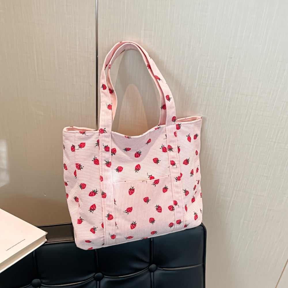 Tote Bag for Women – Corduroy, Large Capacity, for Travel & Everyday Use – front view
