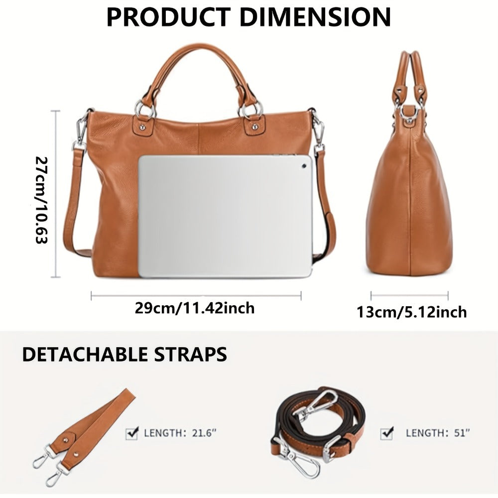 Tote Bag for Women – for Work & Everyday Use, Soft Leather Premium Spacious Work – detail view 3