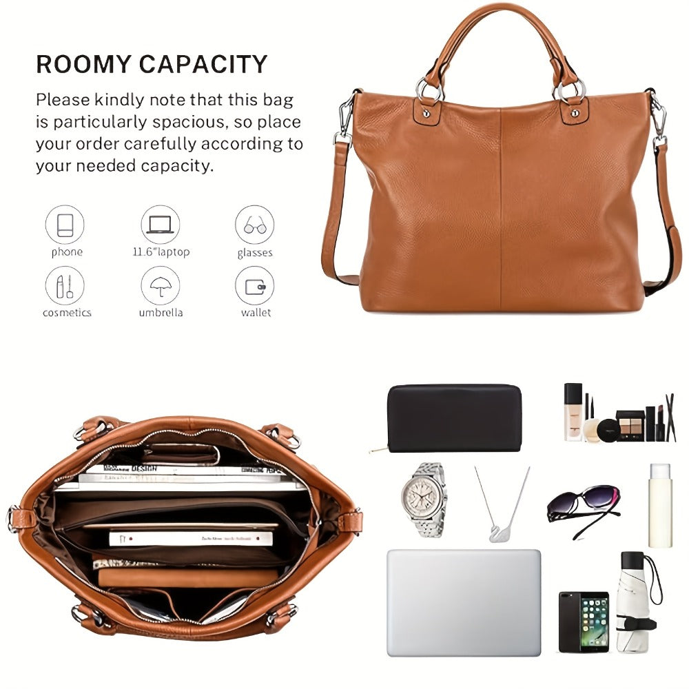 Tote Bag for Women – for Work & Everyday Use, Soft Leather Premium Spacious Work – detail view 5