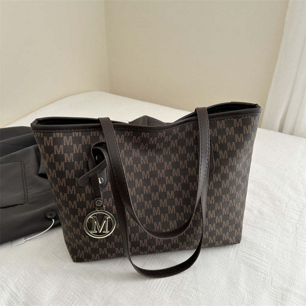 Tote Bag for Women – Large Capacity, Checkered Large Capacity Retro Plaid – detail view 7