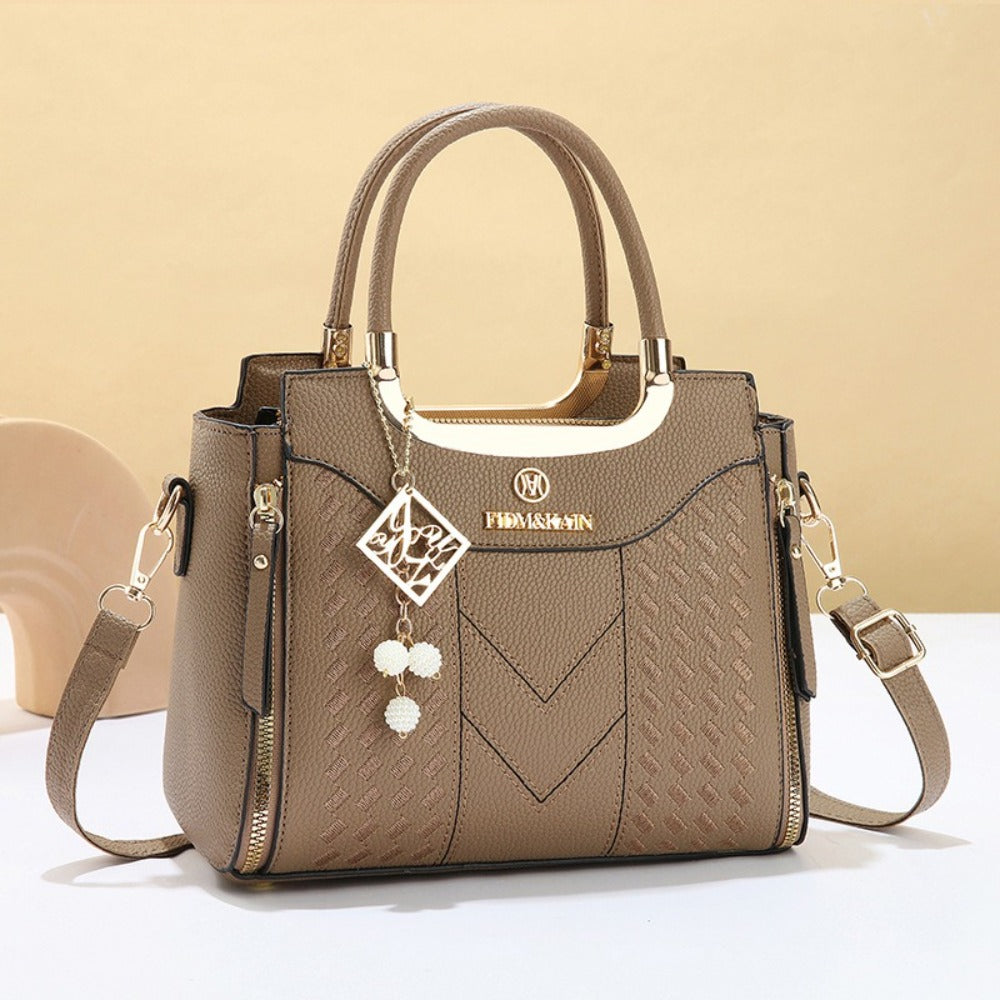 Tote Bag for Women – Large Embroidery Thread Texture Vintage – detail view 6