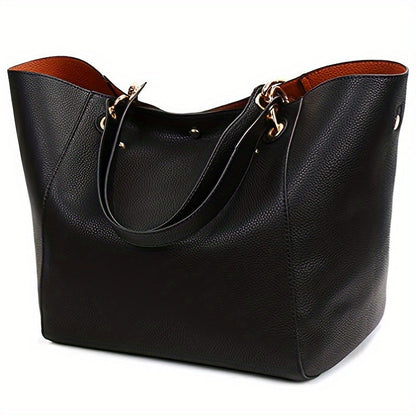 Tote Bag for Women – PU Leather, Large Capacity, for Travel & Work – detail view 4