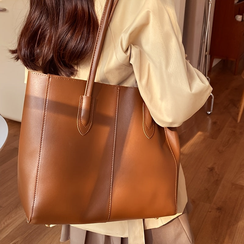 Tote Bag for Women – PU Leather, Large Capacity, for Travel & Work – detail view 17