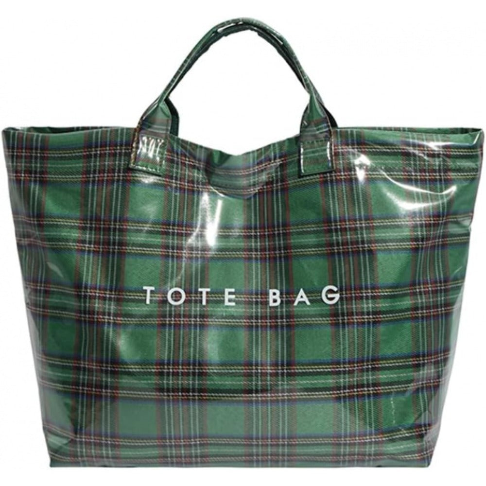 Tote Bag for Women – PVC, Christmas Plaid Pvc Zipper Holiday – detail view 4