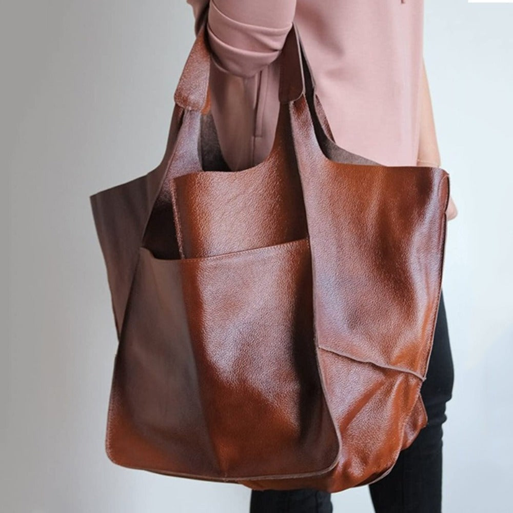 Tote Bag for Women – Retro Kiss Lock Spacious Soft – detail view 10