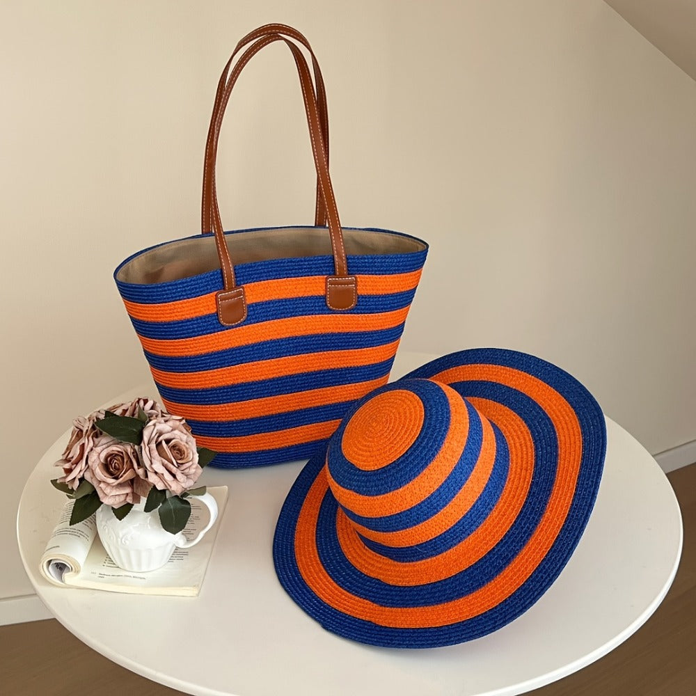 Tote Bag for Women – 6 Colors, Straw, Large Capacity, for Travel – detail view 10