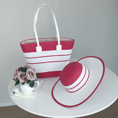 Tote Bag for Women – 6 Colors, Straw, Large Capacity, for Travel – detail view 2
