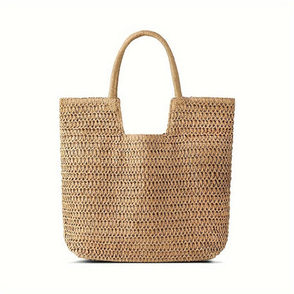Tote Bag for Women – Straw, Large Capacity, for Travel – alternate view