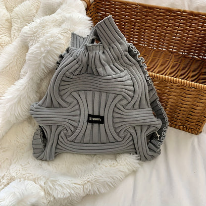 Tote Bag for Women – for Travel & Everyday Use, Knitted Top Handle Korean Aesthetic – front view - product view 25