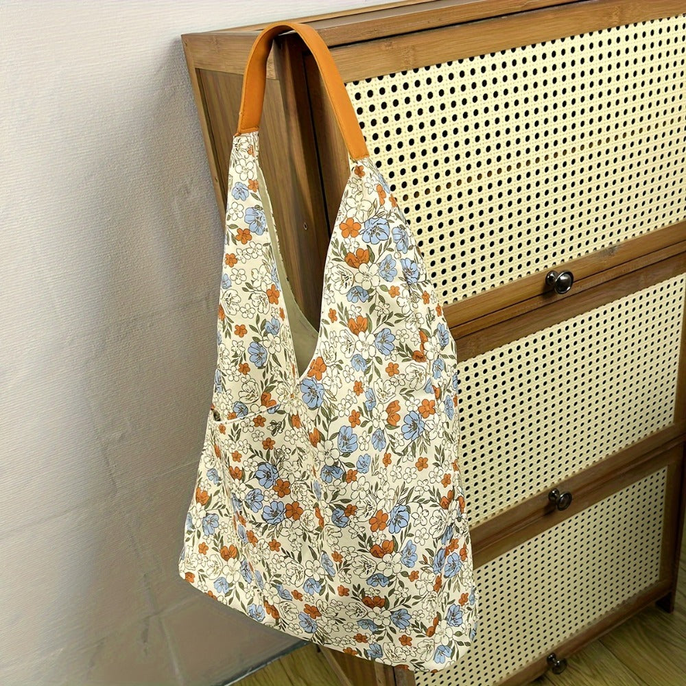 Tote Bag for Women – Vintage Floral Spacious Magnetic Closure – detail view 2
