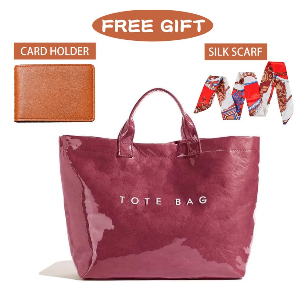 Tote Bag for Women – for Work, Large Plastic Stylish Letter Print – detail view 25