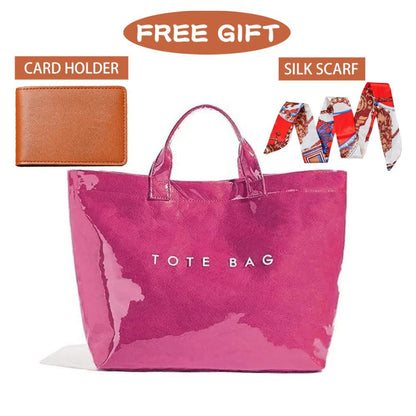 Tote Bag for Women – for Work, Large Plastic Stylish Letter Print – detail view 27