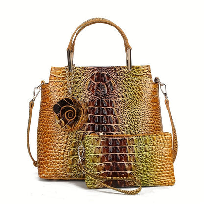 Women's Wallet – 2-Piece, Piece Crocodile Pattern Set Faux – detail view 25