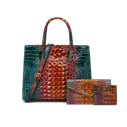 Women's Wallet – 3-Piece, Piece Crocodile Pattern Set Clutch – detail view 20