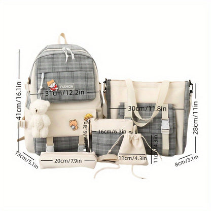 Women's Wallet – 5-Piece, Canvas, Large Capacity, for School – detail view 5