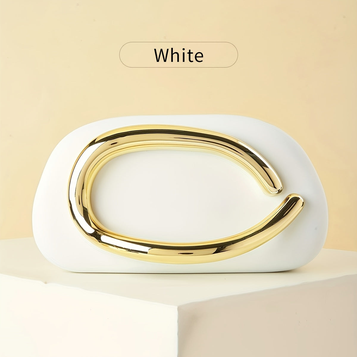 Women's Wallet – Acrylic Evening Clutch Golden Metal – detail view 37