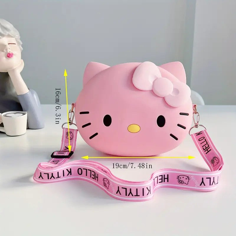 Women's Wallet – Adjustable Strap, Cute Kitty Anime Cat Coin – alternate view