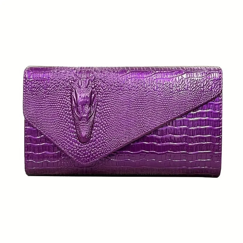 Women's Wallet – Envelope Clutch Magnetic Closure Embossed – front view - product view 18